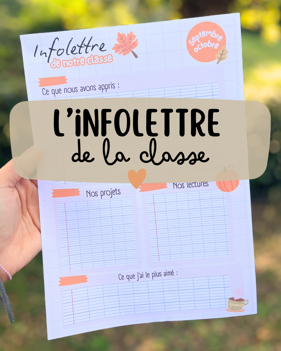 Infolettre de notre classe