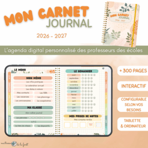 Le Carnet journal 2026-2027 - l'agenda digital personnalisé des professeurs des écoles