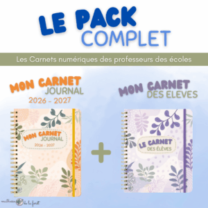 Pack COMPLET : Carnet Journal 2026-2027 + Carnet des Élèves