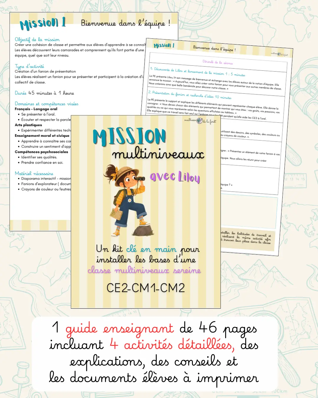 Kit de rentrée (CE2 au CM2) "Les missions de Lilou" – Image 2